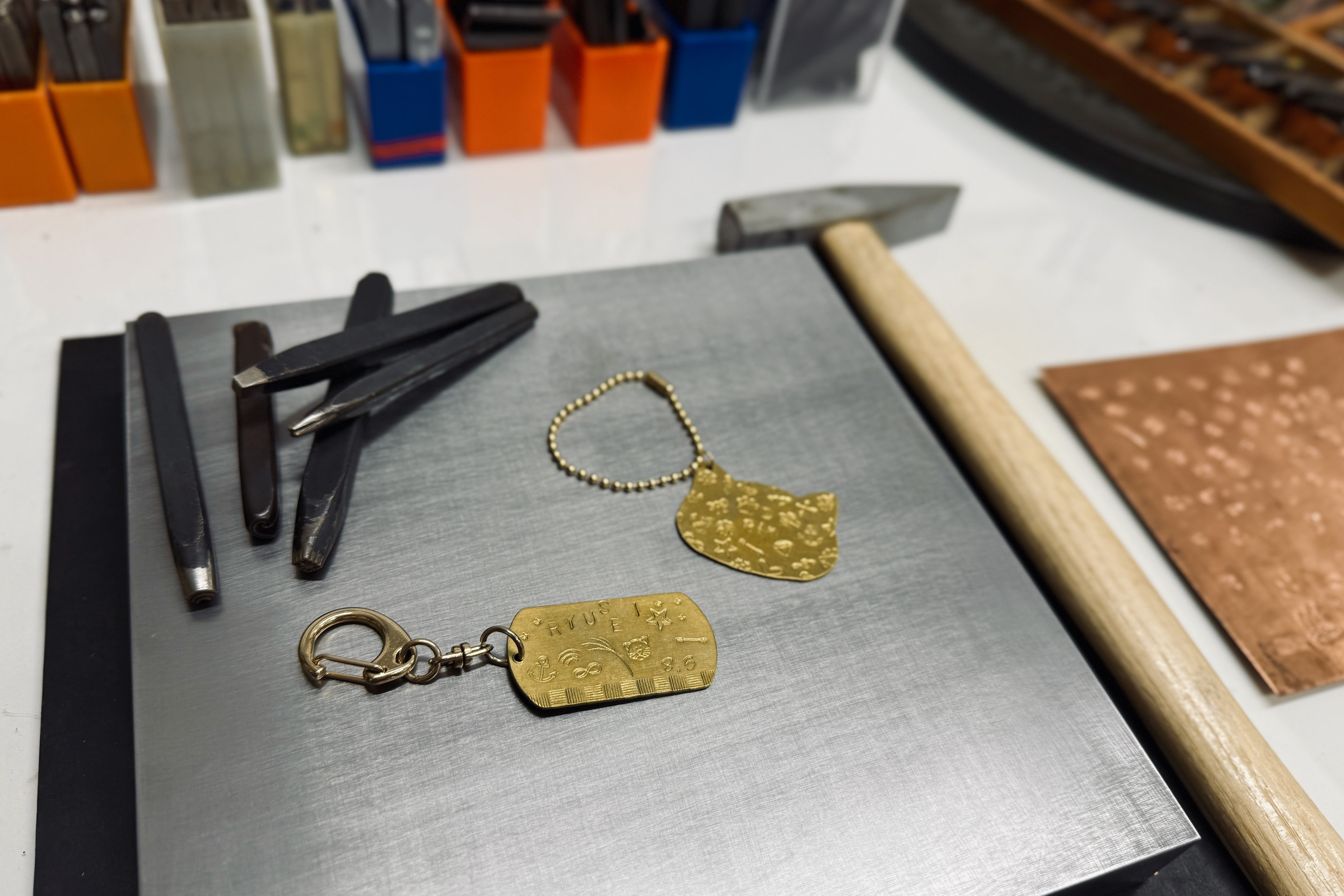 【Wayuan和悠庵】歴史ある名古屋で彫金体験 ≫キーホルダー(真鍮製)